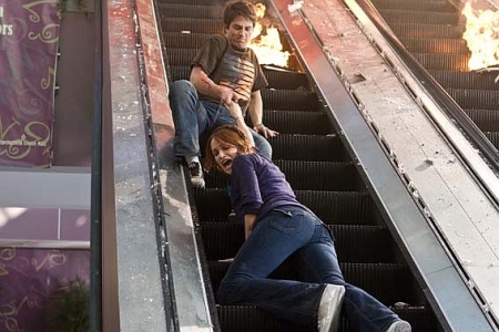 Death by Killer Escalator is but one of the film's dubious delights...